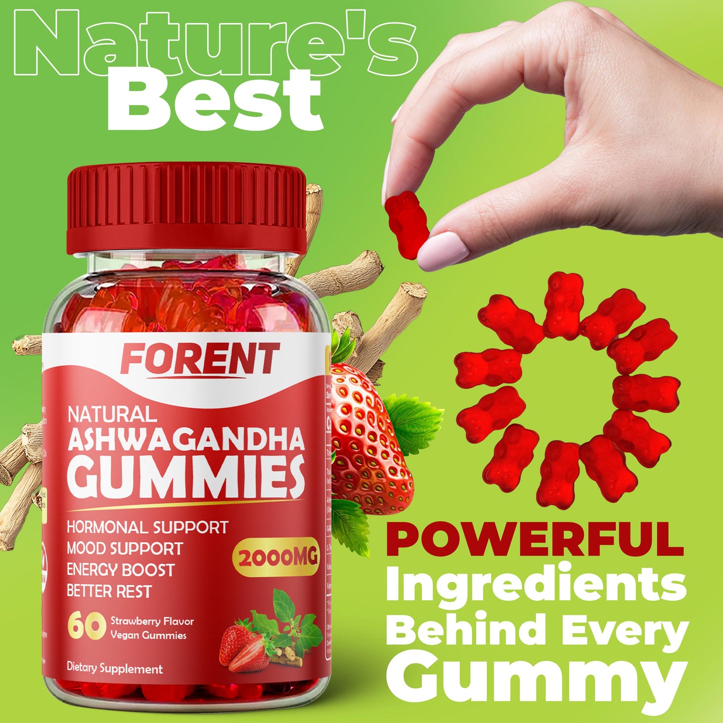 Ashwagandha Gummies Women, Ashwagandha Supplement, Vegan Ashwagandha Energy & Sleep Support Gummies, Vitamin Gummies, Gummies for Women, Dietary Supplement, Healthcare, Natural,ashwagandha calm