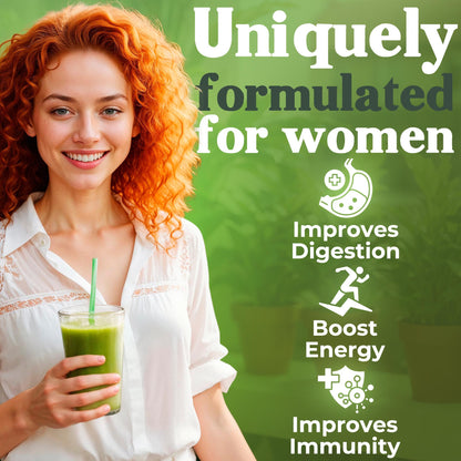 Mango Super Greens Powder with KSM-66 Ashwagandha, Spirulina, Kale and More - Organic, Vegan & Gluten-Free